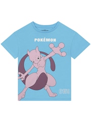Character Blue Pokemon T-Shirts 3 Pack Pikachu, Raichu And Mewtwo - Image 3 of 6