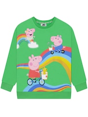 Character Green Peppa Pig Sweatshirt George, Peppa And Evie - Image 1 of 11