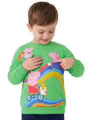 Character Green Peppa Pig Sweatshirt George, Peppa And Evie - Image 10 of 11