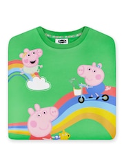 Character Green Peppa Pig Sweatshirt George, Peppa And Evie - Image 6 of 11