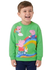 Character Green Peppa Pig Sweatshirt George, Peppa And Evie - Image 7 of 11
