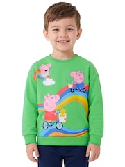Character Green Peppa Pig Sweatshirt George, Peppa And Evie - Image 8 of 11