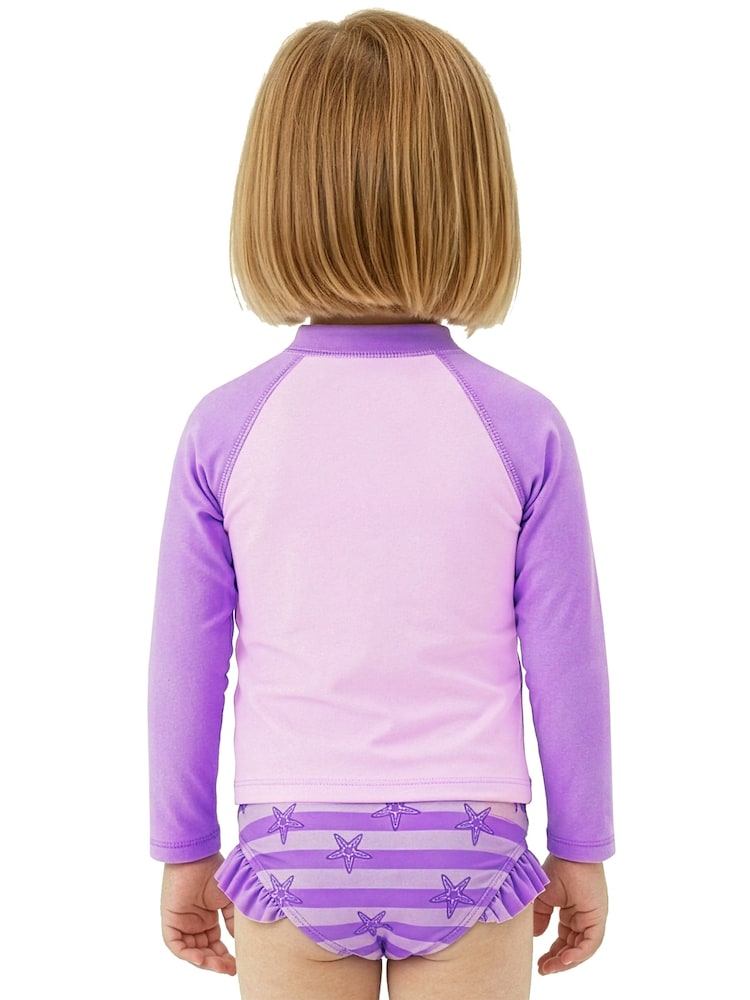 Character Purple Peppa Pig Two Piece Swimsuit Rash Vest - Image 7 of 7