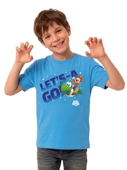 Character Blue Super Mario Galaxy T-Shirt Mario And Yoshi - Image 6 of 9