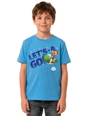 Character Blue Super Mario Galaxy T-Shirt Mario And Yoshi - Image 7 of 9
