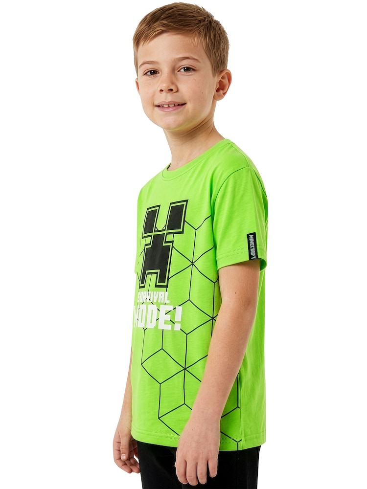 Character Green Minecraft Creeper T-Shirt Survival Mode - Image 10 of 10