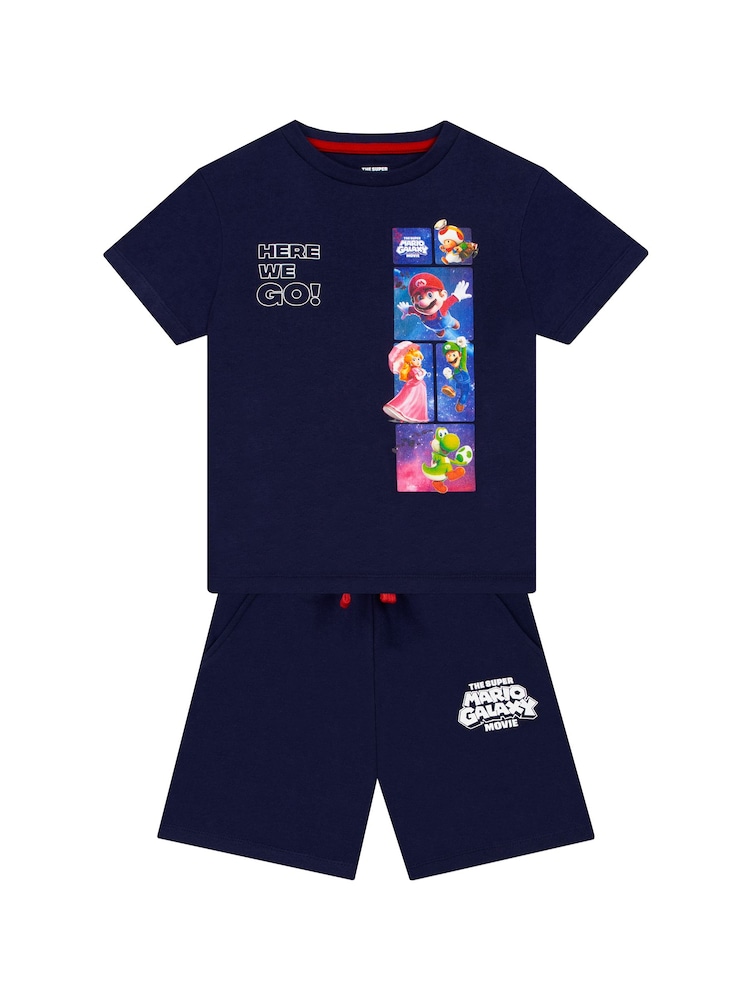 Character Blue Super Mario Galaxy T-Shirt And Shorts Set - Image 1 of 12