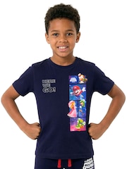 Character Blue Super Mario Galaxy T-Shirt And Shorts Set - Image 10 of 12