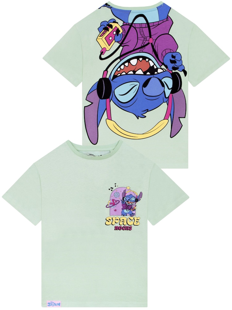 Character Green Disney Lilo And Stitch T-Shirt Space Rocks - Image 1 of 9 Character Green Disney Lilo And Stitch T-Shirt Space Rocks - Image 1 of 9