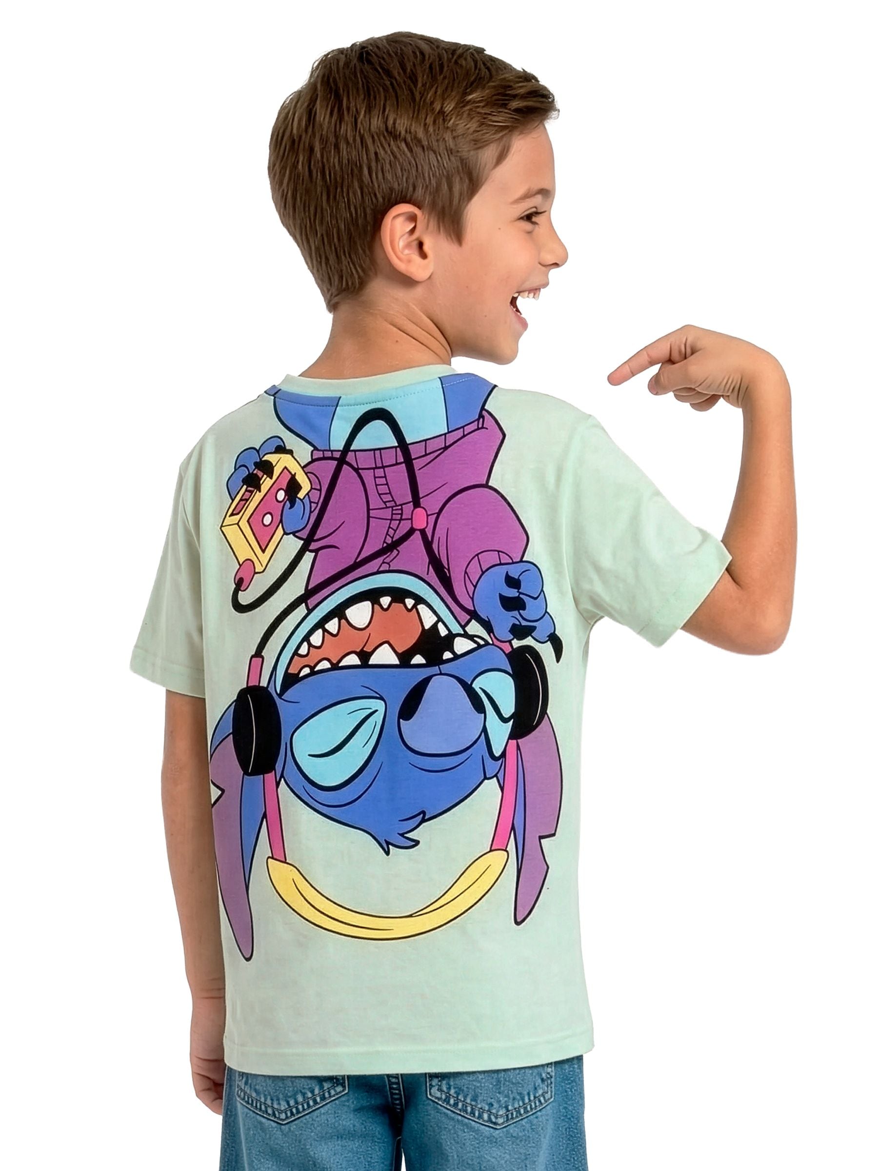トップス luca stitch tops Buy Character Green Disney Lilo And Stitch T-Shirt Space Rocks