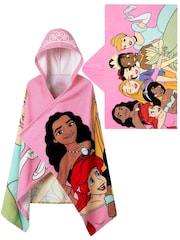 Character Pink Disney Princess Swim & Beach Wrap Towel Poncho Cinderella, Rapunzel And Moana - Image 1 of 12