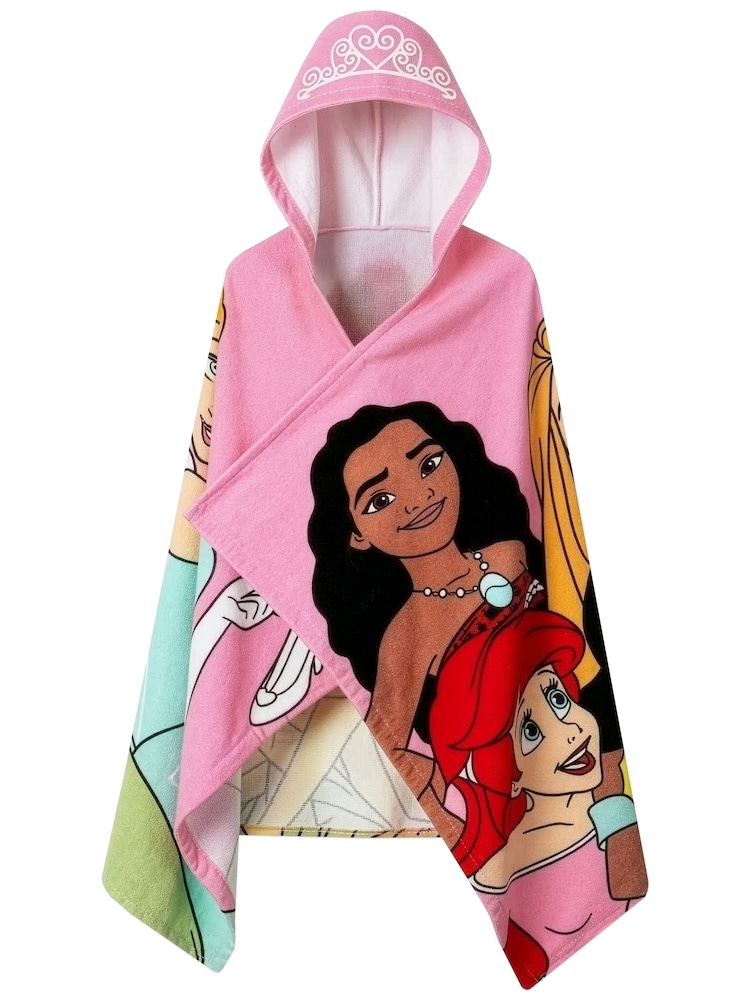 Character Pink Disney Princess Swim & Beach Wrap Towel Poncho Cinderella, Rapunzel And Moana - Image 2 of 12