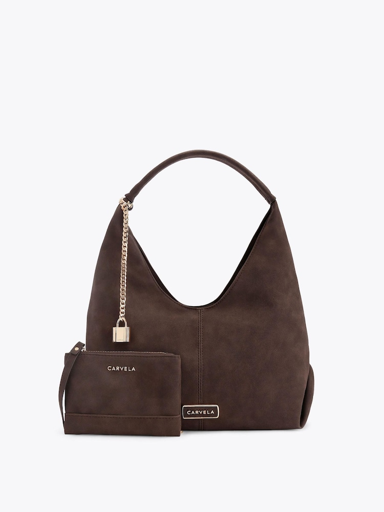 Carvela Brown Cassia Mini Hobo Bag - Image 1 of 4