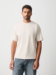 Neutral Marl Regular Fit Heavyweight T-Shirt - Image 1 of 5