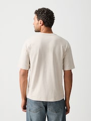 Neutral Marl Regular Fit Heavyweight T-Shirt - Image 3 of 5