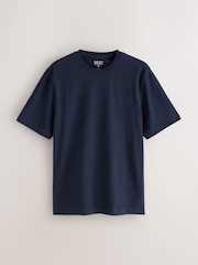Brown/Navy Blue/Burgundy Red/Green/Black Regular Fit Heavyweight T-Shirts 5 Pack - Image 10 of 14