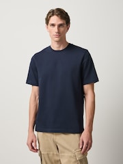 Brown/Navy Blue/Burgundy Red/Green/Black Regular Fit Heavyweight T-Shirts 5 Pack - Image 2 of 14