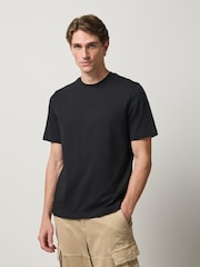 Brown/Navy Blue/Burgundy Red/Green/Black Regular Fit Heavyweight T-Shirts 5 Pack - Image 3 of 14