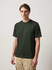 Brown/Navy Blue/Burgundy Red/Green/Black Regular Fit Heavyweight T-Shirts 5 Pack - Image 4 of 14