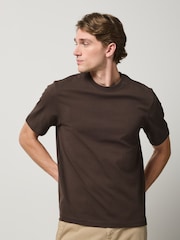 Brown/Navy Blue/Burgundy Red/Green/Black Regular Fit Heavyweight T-Shirts 5 Pack - Image 5 of 14