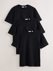 Black Regular Fit T-Shirts 3 Pack - Image 1 of 4