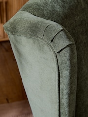 Relaxed Chenille Forest Green Sherlock Highback Armchair - Image 2 of 10