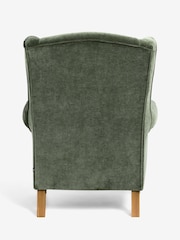 Relaxed Chenille Forest Green Sherlock Highback Armchair - Image 8 of 10