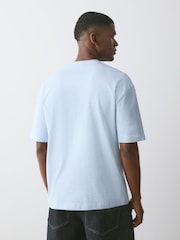Blue Ice Marl Regular Fit Heavyweight T-Shirt - Image 2 of 7