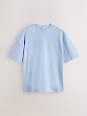 Blue Ice Marl Regular Fit Heavyweight T-Shirt - Image 5 of 7