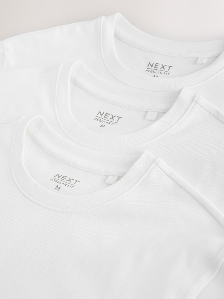 White Regular Fit T-Shirts 3 Pack - Image 10 of 10 White Regular Fit T-Shirts 3 Pack - Image 10 of 10