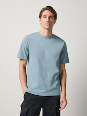 Pastels Green/Blue/Ecru/Slate/Pink Regular Fit Heavyweight T-Shirts 5 Pack - Image 4 of 12