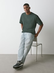 Green Marl Regular Fit Heavyweight T-Shirt - Image 2 of 12