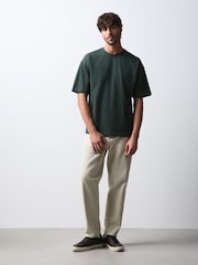 Green Marl Regular Fit Heavyweight T-Shirt - Image 7 of 12