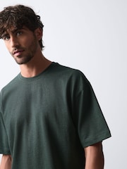 Green Marl Regular Fit Heavyweight T-Shirt - Image 8 of 12