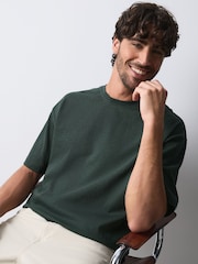 Green Marl Regular Fit Heavyweight T-Shirt - Image 9 of 12