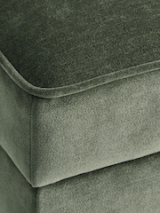 Relaxed Chenille Forest Green Sherlock Storage Footstool - Image 12 of 13