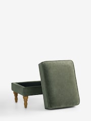 Relaxed Chenille Forest Green Sherlock Storage Footstool - Image 8 of 13