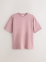 Pink Deep Relaxed Fit Heavyweight T-Shirt - Image 1 of 3