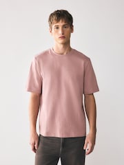 Pink Deep Regular Fit Heavyweight T-Shirt - Image 1 of 7