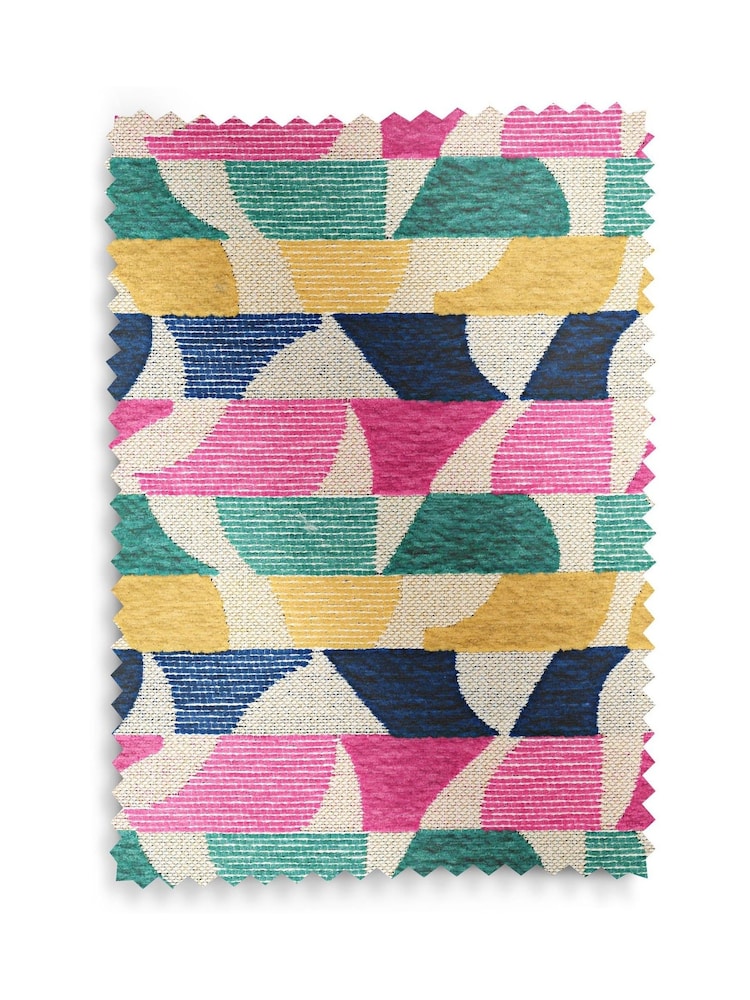 Broken Geo Chenille Pink Wilson Storage Footstool - Image 10 of 10 Broken Geo Chenille Pink Wilson Storage Footstool - Image 10 of 10