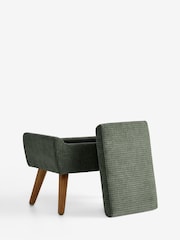 Relaxed Chenille Cord Forest Green Wilson Storage Footstool - Image 8 of 10
