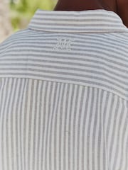 MAUVAIS Natural Balencio Embroidered Stripe Shirt - Image 8 of 8