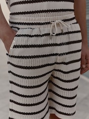 MAUVAIS Brown Romano Stripe Polo Shirt - Image 12 of 13