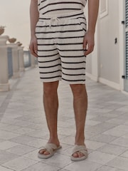 MAUVAIS Brown Romano Stripe Polo Shirt - Image 13 of 13