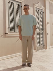 Мятный зеленый - Футболка с тиснением на кармане и Monogram MAUVAIS - Изображение 5 6