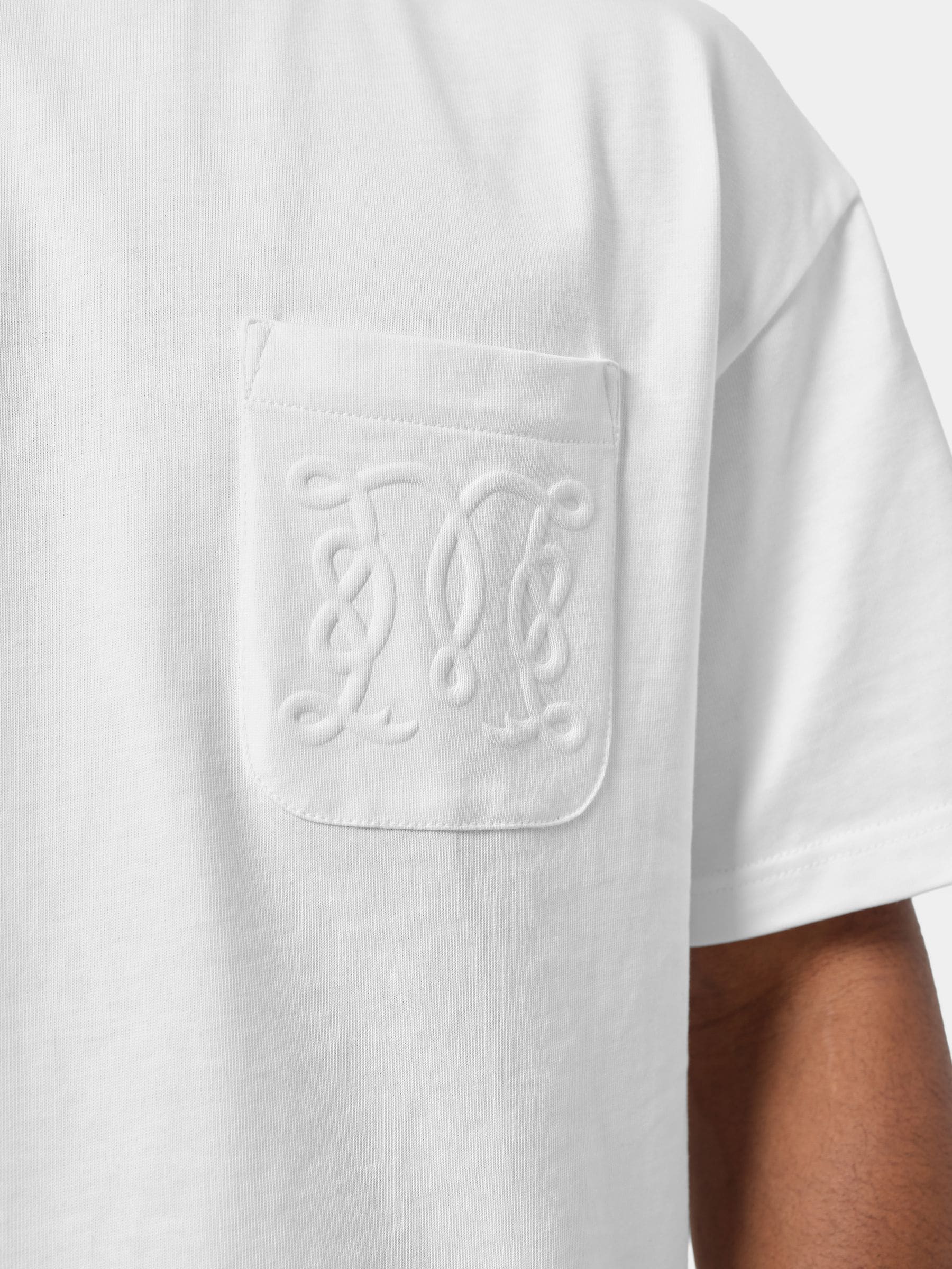 Buy MAUVAIS White Embossed Monogram Pocket T-Shirt from Next USA