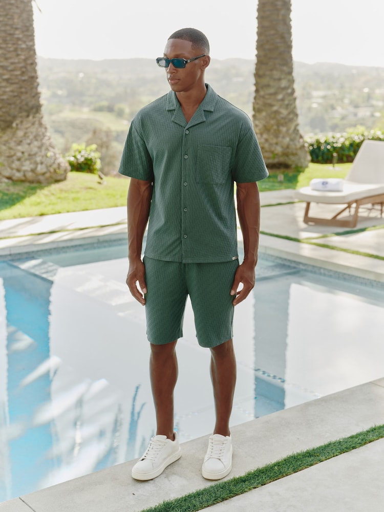 MAUVAIS Green Vincent Boxy Short Sleeve Shirt - Image 2 of 8 MAUVAIS Green Vincent Boxy Short Sleeve Shirt - Image 2 of 8