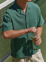 MAUVAIS Green Vincent Boxy Short Sleeve Shirt - Image 7 of 8