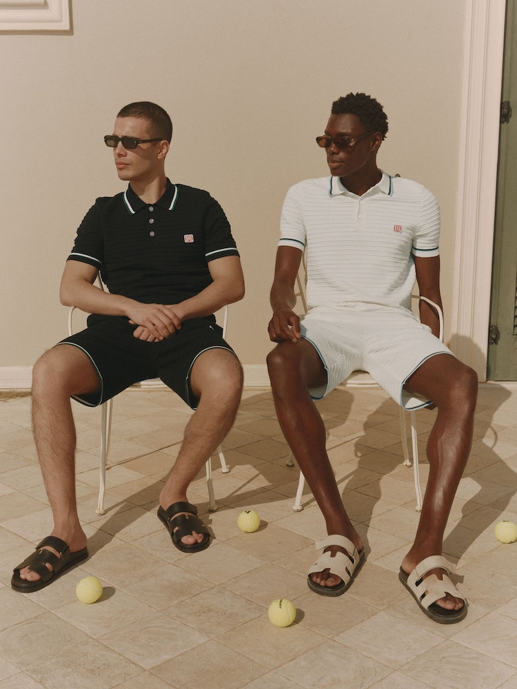 MAUVAIS Black Riviera Knit Rib Shorts - Image 2 of 4 MAUVAIS Black Riviera Knit Rib Shorts - Image 2 of 4