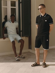 MAUVAIS Black Riviera Knit Rib Shorts - Image 3 of 4